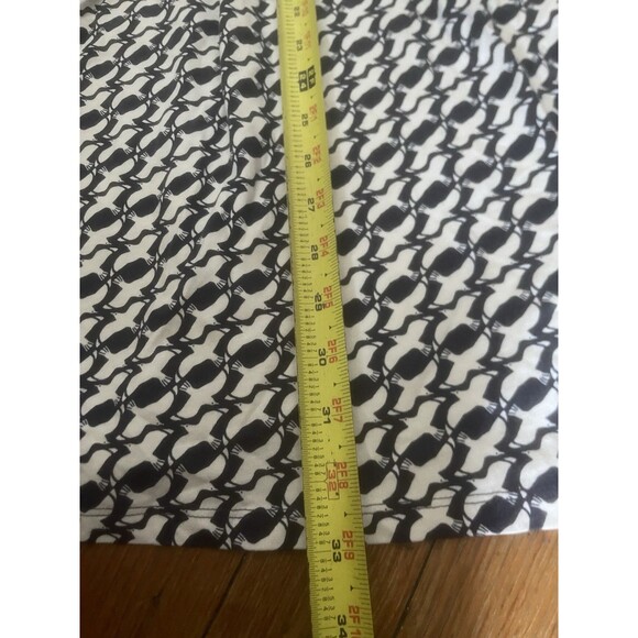 Boden Jersey Stretch Knee Length Dress Cap Sleeve Size 6P Navy Blue Bird Print - Picture 9 of 9